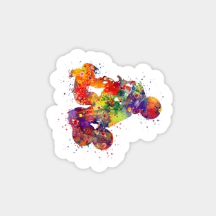 Four Wheeler Riding Girl Watercolor Sticker